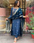 NEW ARRIVAL VISCOSE RAYON EMBROIDERY WORK TOP BOTTOM WITH DUPATTA PARTY WEAR WHOLESALE PRICE ETHNIC GARMENT (5)