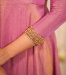 NEW ARRIVAL ZARI TISSUE HAND WORK GOWN WITH DUPATTA FESTIVE WEAR WHOLESALE PRICE ETHNIC GARMENT (2)