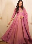 NEW ARRIVAL ZARI TISSUE HAND WORK GOWN WITH DUPATTA FESTIVE WEAR WHOLESALE PRICE ETHNIC GARMENT (2)