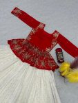 RICH LOOK CHINON THREAD SEQUENCE WORK TOP WITH JACQUARD WORK LEHENGA PARTY WEAR WHOLESALE PRICE ETHNIC GARMENT (12)