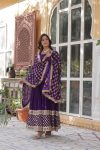 RICH LOOK FAUX BLOOMING EMBROIDERY ZARI SEQUENCE WORK GOWN WITH DUPATTA FESTIVE WEAR WHOLESALE PRICE ETHNIC GARMENT (1)