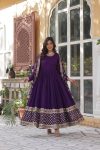 RICH LOOK FAUX BLOOMING EMBROIDERY ZARI SEQUENCE WORK GOWN WITH DUPATTA FESTIVE WEAR WHOLESALE PRICE ETHNIC GARMENT (1)