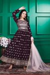 RICH LOOK FAUX GEORGETTE EMBROIDERY WORK ANARKALI GOWN FESTIVE WEAR WHOLESALE PRICE ETHNIC GARMENT (9)
