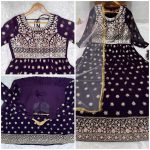 RICH LOOK FAUX GEORGETTE EMBROIDERY WORK ANARKALI GOWN FESTIVE WEAR WHOLESALE PRICE ETHNIC GARMENT (9)