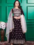 RICH LOOK FAUX GEORGETTE EMBROIDERY WORK ANARKALI GOWN FESTIVE WEAR WHOLESALE PRICE ETHNIC GARMENT (9)
