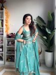 RICH LOOK FENDI SILK THREAD WITH SEQUENCE WORK GOWN BOTTOM WITH DUPATTA FESTIVE WEAR WHOLESALE PRICE ETHNIC GARMENT (3)