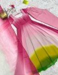 RICH LOOK GEORGETTE COLOURFULL PADDING GOWN BOTTOM WITH DUPATTA FESTIVE WEAR WHOLESALE PRICE ETHNIC GARMENT (4)