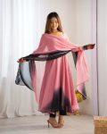 RICH LOOK GEORGETTE COLOURFULL PADDING GOWN BOTTOM WITH DUPATTA PARTY WEAR WHOLESALE PRICE ETHNIC GARMENT (19)
