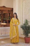 RICH LOOK GEORGETTE EMBROIDERY WORK GOWN WITH DUPATTA FESTIVE WEAR WHOLESALE PRICE ETHNIC GARMENT (7)