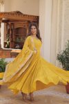RICH LOOK GEORGETTE EMBROIDERY WORK GOWN WITH DUPATTA FESTIVE WEAR WHOLESALE PRICE ETHNIC GARMENT (7)