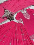 RICH LOOK GEORGETTE EMBRTOIDERY SEQUENCE WORK TOP PALAZZO WITH DUPATTA PARTY WEAR WHOLESALE PRICE ETHNIC GARMENT (3)