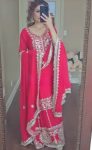 RICH LOOK GEORGETTE EMBRTOIDERY SEQUENCE WORK TOP PALAZZO WITH DUPATTA PARTY WEAR WHOLESALE PRICE ETHNIC GARMENT (3)