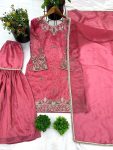 RICH LOOK GOLD CRUSH EMBROIDERY SEQUENCE BEADS WORK TOP SHARARA WITH DUPATTA PARTY WEAR WHOLESALE PRICE ETHNIC GARMENT (3)