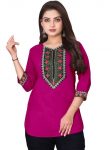 RICH LOOK MAGIC COTTON EMBROIDERY WORK SHORT KURTI CASUAL WEAR WHOLESALE PRICE ETHNIC GARMENT (4)