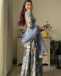 RICH LOOK PRINT WITH CHINON SEQUANCE EMBROIDERY WORK TOP SHARARA WITH DUPATTA FESTIVE WEAR WHOLESALE PRICE ETHNIC GARMENT (9)