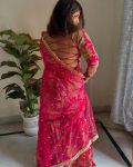 RICH LOOK PRINT WITH CHINON SEQUANCE EMBROIDERY WORK TOP SHARARA WITH DUPATTA FESTIVE WEAR WHOLESALE PRICE ETHNIC GARMENT (2)