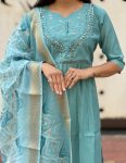 RICH LOOK ROMAN SILK HAND WORK TOP BOTTOM WITH DUPATTA FESTIVE WEAR WHOLESALE PRICE ETHNIC GARMENT (9)
