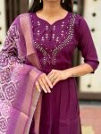 RICH LOOK ROMAN SILK HAND WORK TOP BOTTOM WITH DUPATTA FESTIVE WEAR WHOLESALE PRICE ETHNIC GARMENT (6)