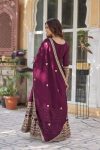 RICH LOOK SHIMMER VICHITRA SEQUENCE EMBROIDERY WORK GOWN WITH DUPATTA FESTIVE WEAR WHOLESALE PRICE ETHNIC GARMENT (1)