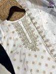 RICH LOOK VISCOSE RAYON JACQUARD EMBROIDERY WORK TOP BOTTOM WITH DUPATTA PARTY WEAR WHOLESALE PRICE ETHNIC GARMENT (9)