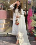 RICH LOOK VISCOSE RAYON JACQUARD EMBROIDERY WORK TOP BOTTOM WITH DUPATTA PARTY WEAR WHOLESALE PRICE ETHNIC GARMENT (9)