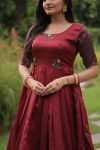 TRADITIONAL BANARASI JACQUARD SILK WEAVING WORK ONLY GOWN PARTY WEAR WHOLESALE PRICE ETHNIC GARMENT (3)