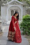 TRADITIONAL BLOOMING GEORGETTE EMBROIDERY SEQUENCE WORK GOWN WITH DUPATTA PARTY WEAR WHOLESALE PRICE ETHNIC GARMENT (5)