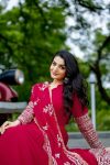 TRADITIONAL GEORGETTE EMBROIDERY SEQUENCE WORK GOWN BOTTOM WITH DUPATTA PARTY WEAR WHOLESALE PRICE ETHNIC GARMENT (3)