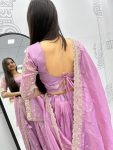 TRADITIONAL GOLD CRUSH EMBROIDERY THREAD SEQUENCE WORK LEHENGA CHOLI WITH DUPATTA PARTY WEAR WHOLESALE PRICE ETHNIC GARMENT (4)