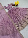 TRADITIONAL GOLD CRUSH EMBROIDERY THREAD SEQUENCE WORK LEHENGA CHOLI WITH DUPATTA PARTY WEAR WHOLESALE PRICE ETHNIC GARMENT (4)