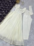 TRADITIONAL VICHITRA SILK FLAIRED PLAIN GOWN BOTTOM WITH EMBROIDERY ZARI LACE WORK DUPATTA PARTY WEAR WHOLESALE PRICE ETHNIC GARMENT (48)