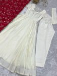 TRADITIONAL VICHITRA SILK FLAIRED PLAIN GOWN BOTTOM WITH EMBROIDERY ZARI LACE WORK DUPATTA PARTY WEAR WHOLESALE PRICE ETHNIC GARMENT (55)