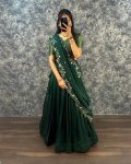 TRADITIONAL VICHITRA SILK PLAIN LEHENGA CHOLI WITH EMBROIDERY WORK DUPATTA PARTY WEAR WHOLESALE PRICE ETHNIC GARMENT (11)