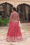 TRADITIONAL VISCOSE JACQUARD WORK LEHENGA WITH GEORGETTE EMBROIDERY SEQUENCE WORK TOP PARTY WEAR WHOLESALE PRICE ETHNIC GARMENT (2)