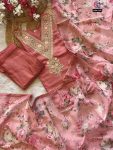 TRENDING CHANDERI SILK EMBROIDREY WORK TOP BOTTOM WITH DUPATTA PARTY WEAR WHOLESALE PRICE ETHNIC GARMENT (4)