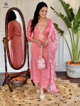 TRENDING CHANDERI SILK EMBROIDREY WORK TOP BOTTOM WITH DUPATTA PARTY WEAR WHOLESALE PRICE ETHNIC GARMENT (4)