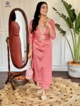 TRENDING CHANDERI SILK EMBROIDREY WORK TOP BOTTOM WITH DUPATTA PARTY WEAR WHOLESALE PRICE ETHNIC GARMENT (4)