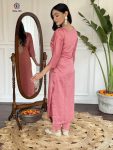 TRENDING CHANDERI SILK EMBROIDREY WORK TOP BOTTOM WITH DUPATTA PARTY WEAR WHOLESALE PRICE ETHNIC GARMENT (4)