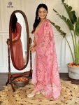 TRENDING CHANDERI SILK EMBROIDREY WORK TOP BOTTOM WITH DUPATTA PARTY WEAR WHOLESALE PRICE ETHNIC GARMENT (4)