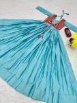 TRENDING CHINON BANDHEJ SEQUENCE WORK GOWN WITH ATTACHED KOTI FESTIVE WEAR WHOLESALE PRICE ETHNIC GARMENT (3)