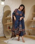 TRENDING COTTON HAND WORK PRINTED GOWN BOTTOM WITH DUPATTA PARTY WEAR WHOLESALE PRICE ETHNIC GARMENT (3)