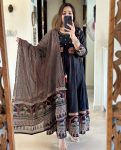TRENDING COTTON HAND WORK PRINTED GOWN BOTTOM WITH DUPATTA PARTY WEAR WHOLESALE PRICE ETHNIC GARMENT (8)