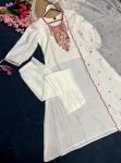TRENDING COTTON SILK EMBROIDERY WORK TOP BOTTOM WITH DUPATTA PARTY WEAR WHOLESALE PRICE ETHNIC GARMENT (3)