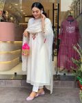 TRENDING COTTON SILK EMBROIDERY WORK TOP BOTTOM WITH DUPATTA PARTY WEAR WHOLESALE PRICE ETHNIC GARMENT (3)