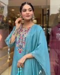TRENDING COTTON SILK EMBROIDERY WORK TOP BOTTOM WITH DUPATTA PARTY WEAR WHOLESALE PRICE ETHNIC GARMENT (9)