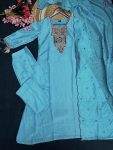 TRENDING COTTON SILK EMBROIDERY WORK TOP BOTTOM WITH DUPATTA PARTY WEAR WHOLESALE PRICE ETHNIC GARMENT (9)