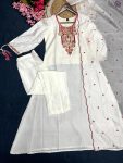 TRENDING COTTON SILK EMBROIDERY WORK TOP BOTTOM WITH DUPATTA PARTY WEAR WHOLESALE PRICE ETHNIC GARMENT (3)