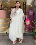 TRENDING COTTON SILK EMBROIDERY WORK TOP BOTTOM WITH DUPATTA PARTY WEAR WHOLESALE PRICE ETHNIC GARMENT (3)