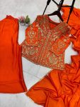 TRENDING GEORGETTE EMBROIDERY SEQUENCE WORK TOP PALAZZO WITH DUPATTA PARTY WEAR WHOLESALE PRICE ETHNIC GARMENT (8)