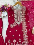 TRENDING GEORGETTE EMBROIDERY SEQUENCE WORK TOP SHARARA WITH DUPATTA PARTY WEAR WHOLESALE PRICE ETHNIC GARMENT (3)